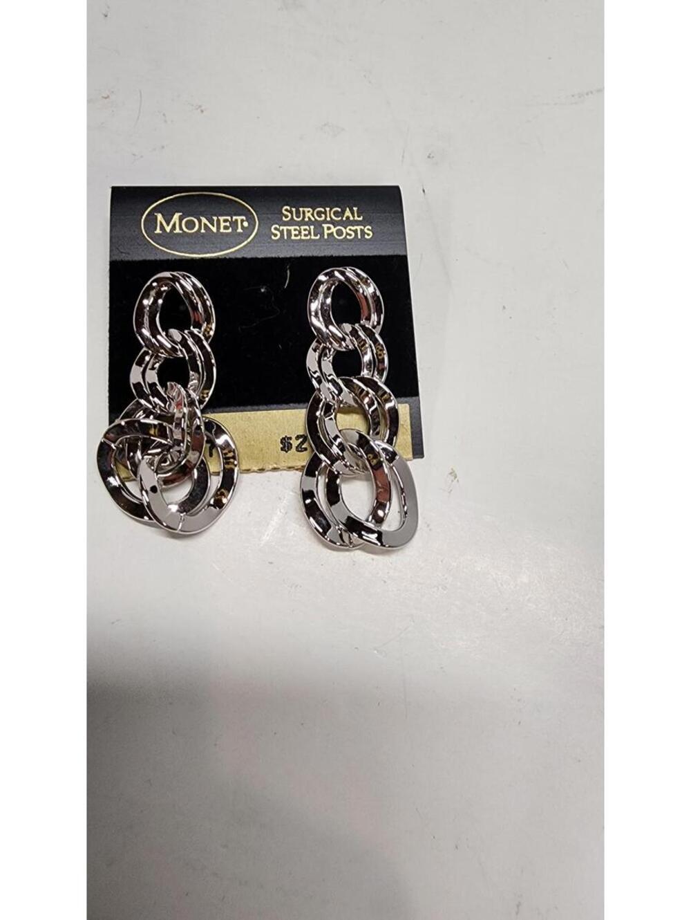New set of 2 earrings MONET Steel Posts 2 pairs included silverton jewelry